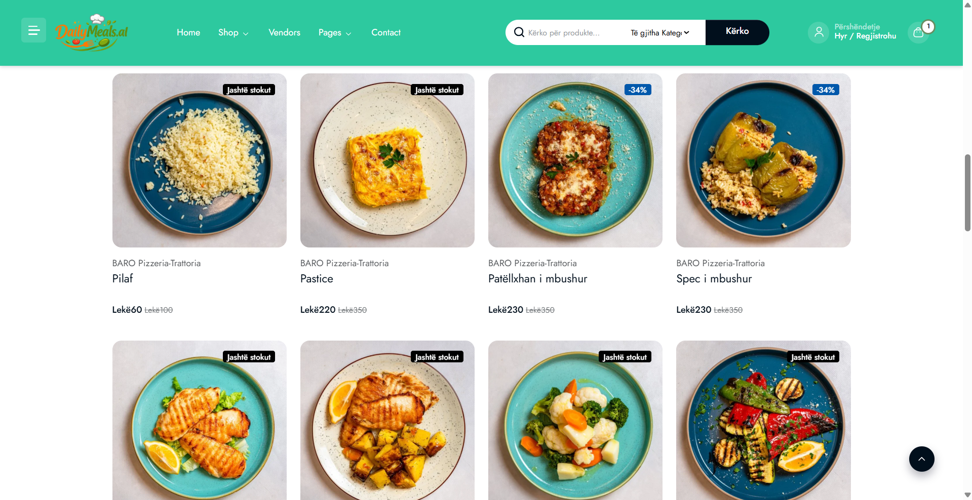 DailyMeals food marketplace website